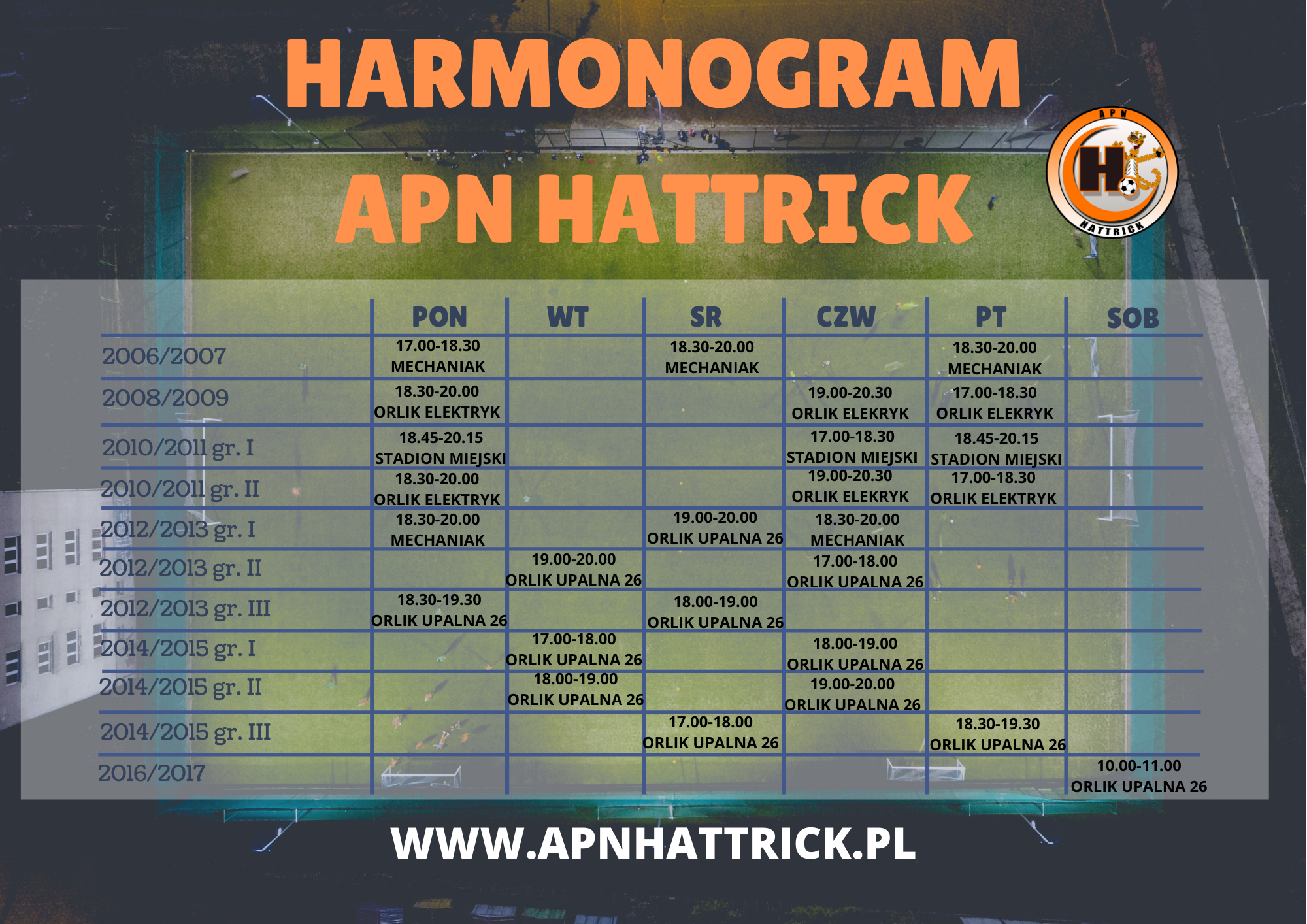 harmonogram zajec 04-06.2021